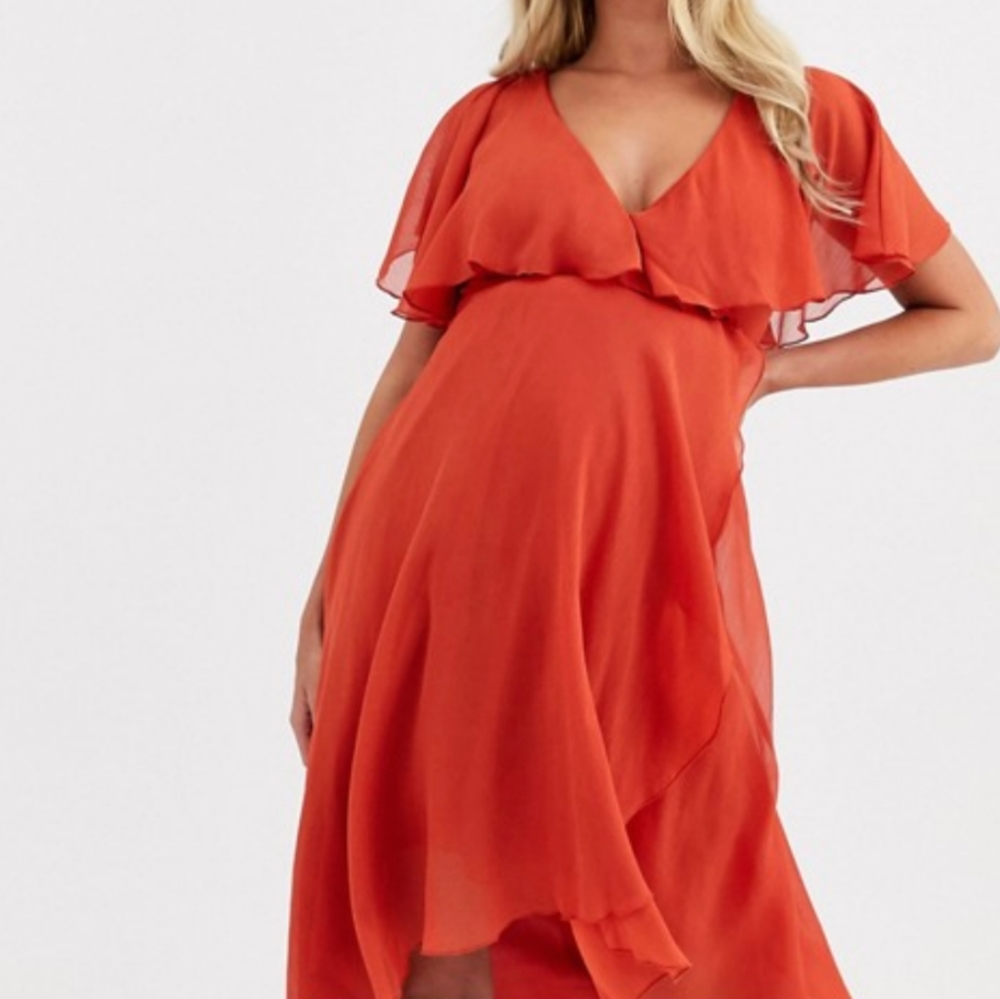 Cape Back Maternity Dress - Picture 1 of 4